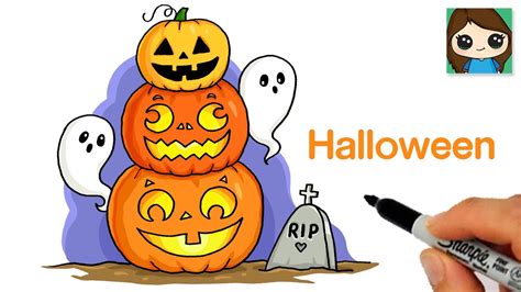 halloween images to draw|easy cute halloween drawings.